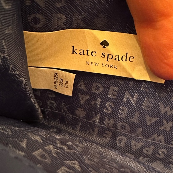 Kate Spade Blue Pebbled Leather Zip Wallet Large Continental - Picture 6 of 7